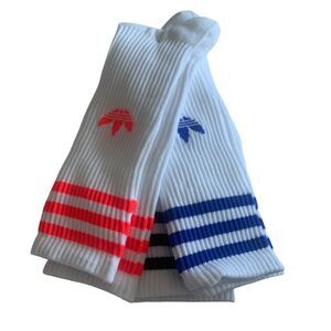 adidas Originals 3-Stripes Crew Socks 3-Pack White Black Blue Red Unisex JV7404